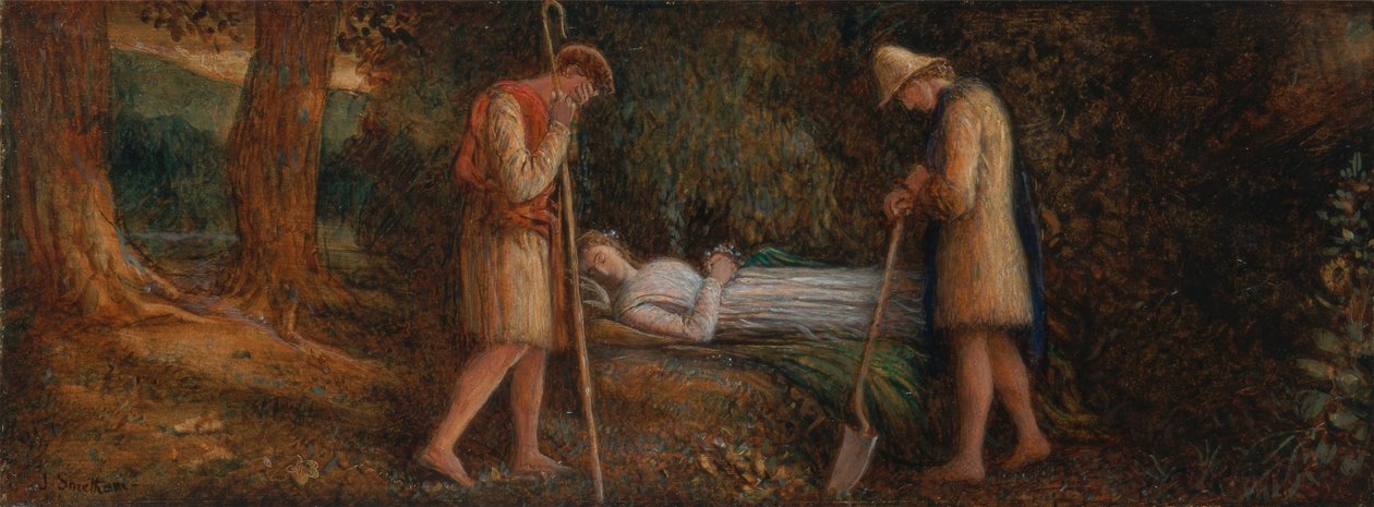 Imogen and the Shepherds, od Cymbeline, Act IV, scéna ii od James Smetham