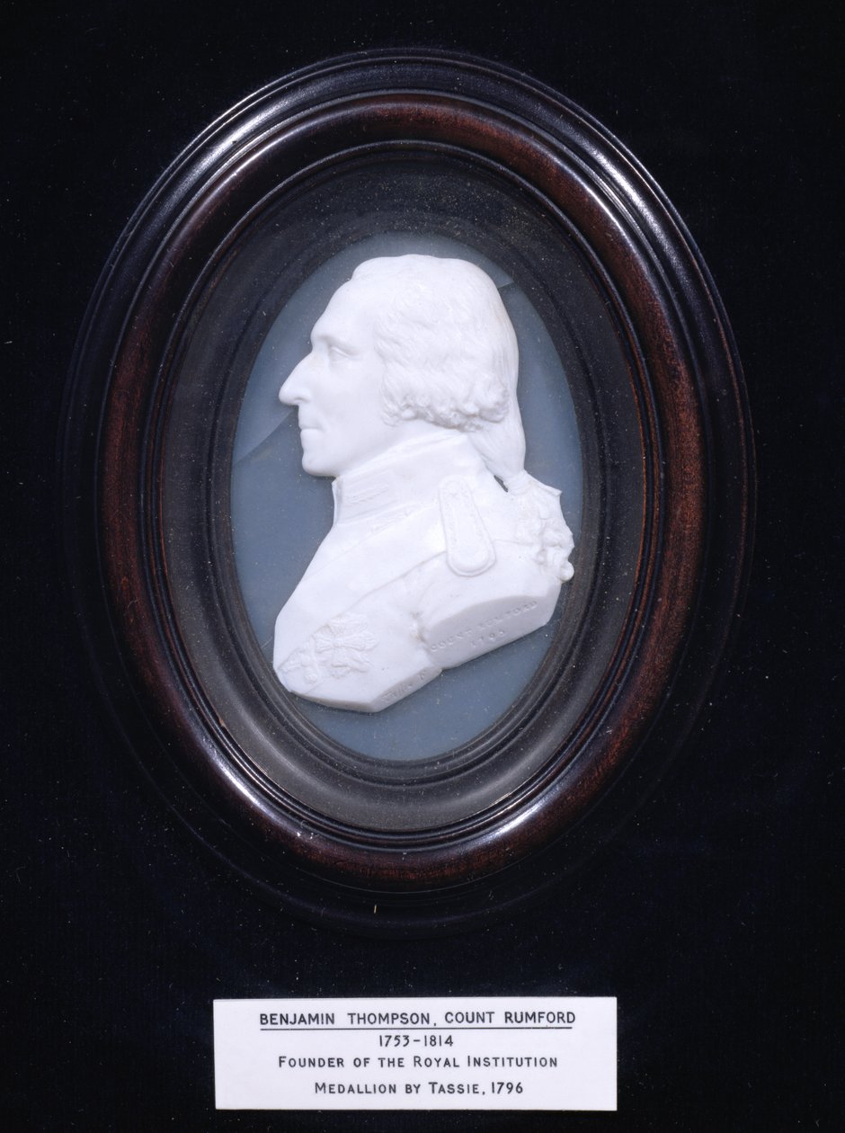 Medailon zobrazující Benjamin Thompson, hrabě Rumford (1753-1814), 1796 od James Tassie