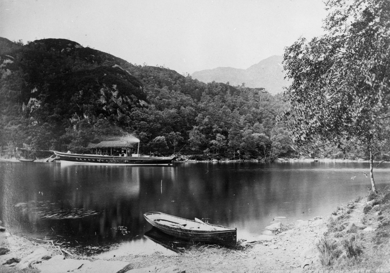 Loch Katrine – molo Trossachs, kolem 60. let 19. století od James Valentine