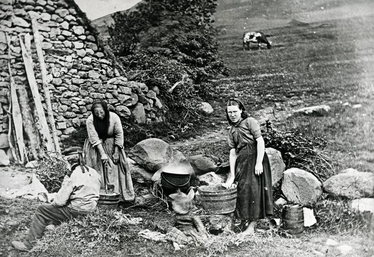 Scottish Crofters, kolem 1860-80 od James Valentine