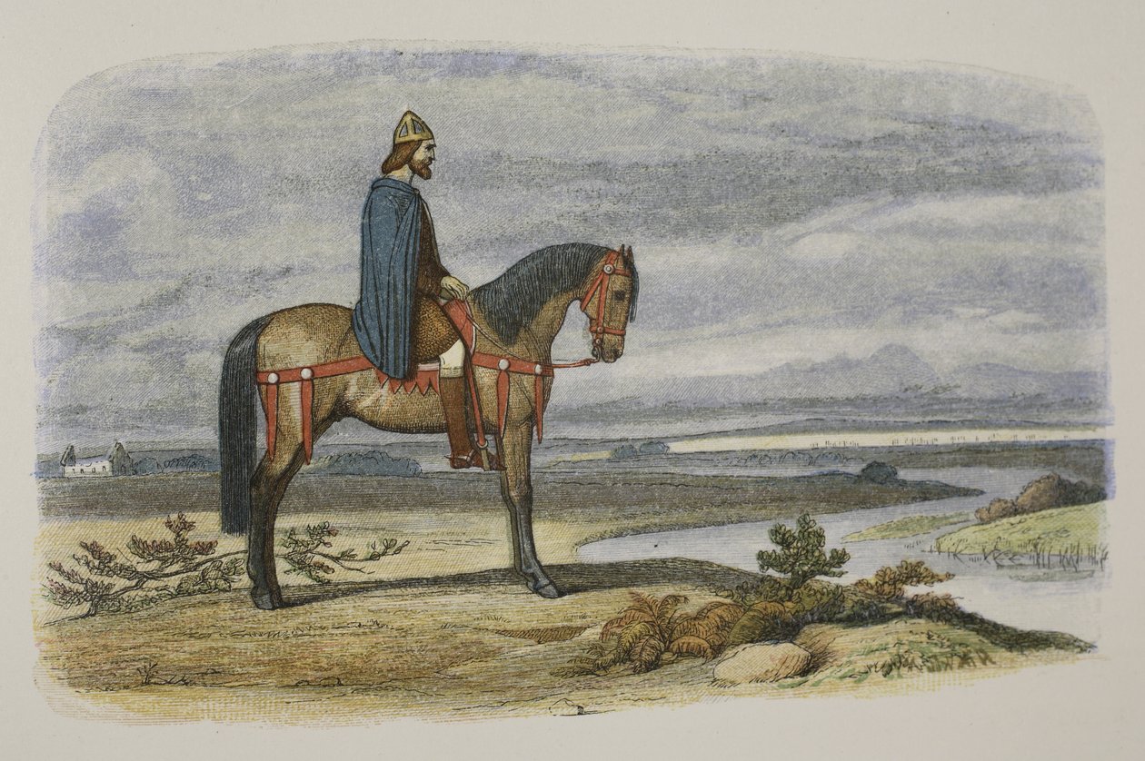 Král Alfred plánuje zajetí dánské flotily, 892 nl, od A Chronicle of England BC 55 do AD 1485, hospoda. Londýn, 1863 od James William Edmund Doyle