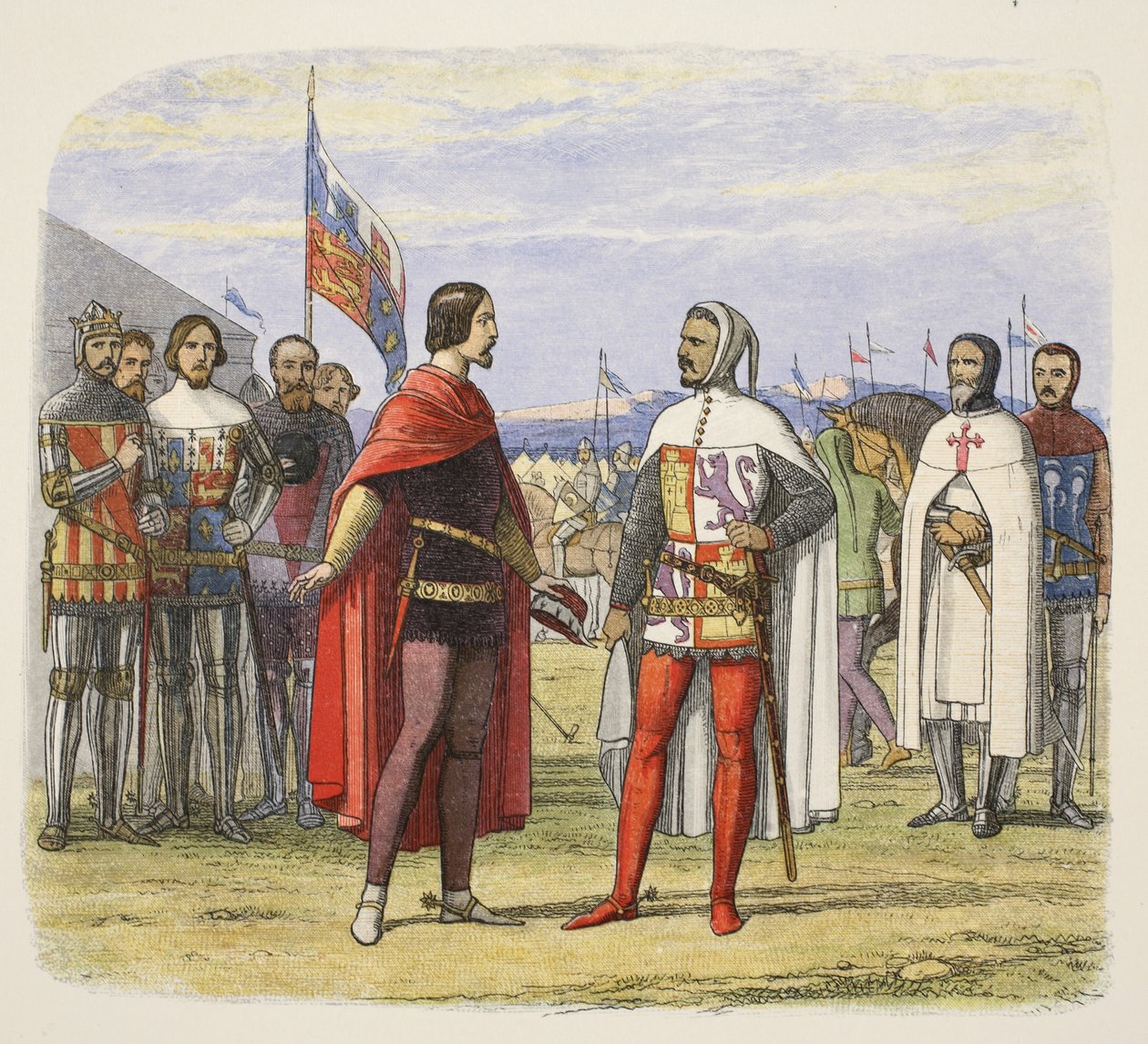 Princ vymáhá amnestii od Pedra Krutého, od A Chronicle of England BC 55 do AD 1485, pub. Londýn, 1863 od James William Edmund Doyle