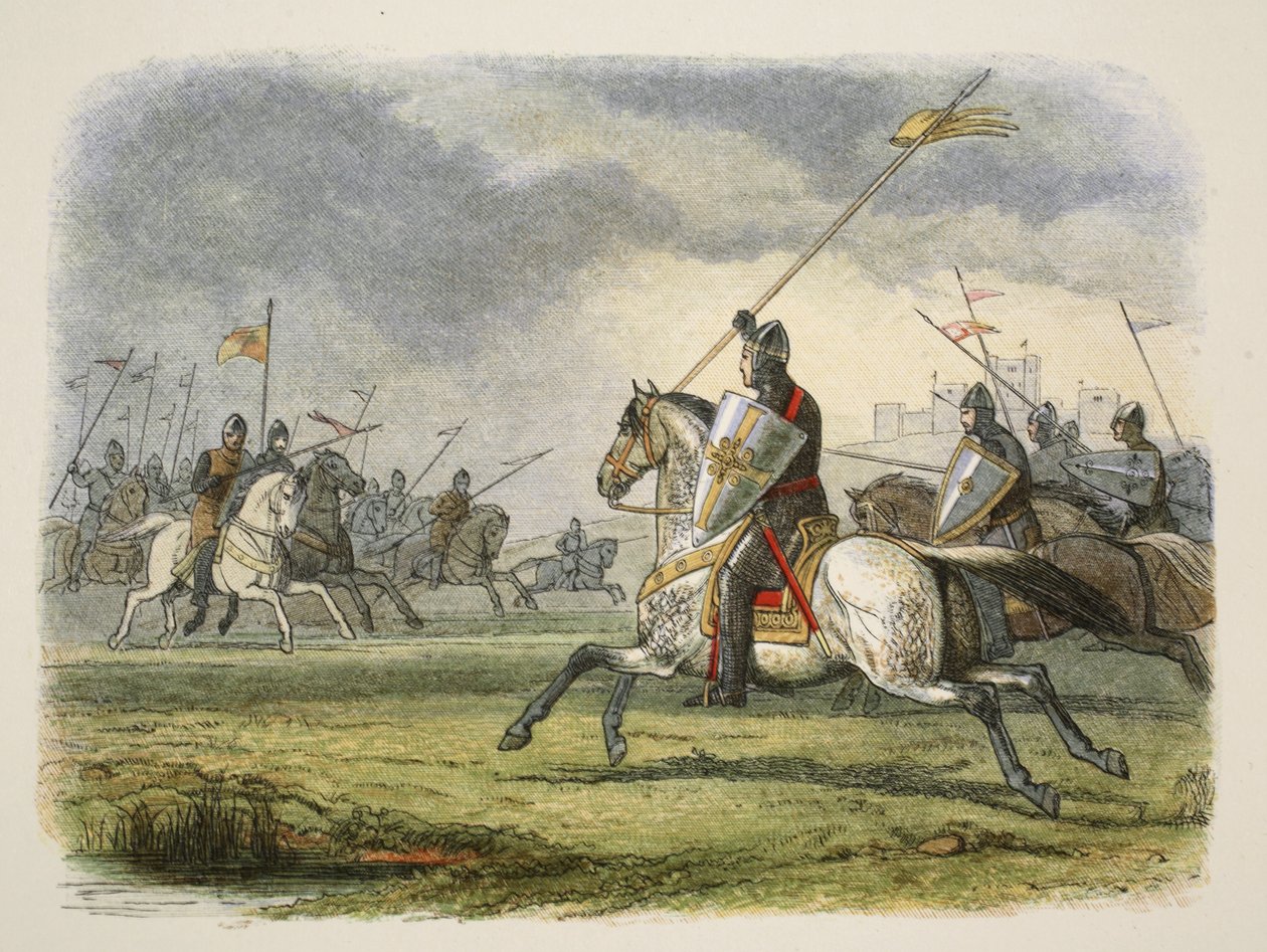 Vilém Lev zajatý, od A Chronicle of England BC 55 do AD 1485, hospoda. Londýn, 1863 od James William Edmund Doyle