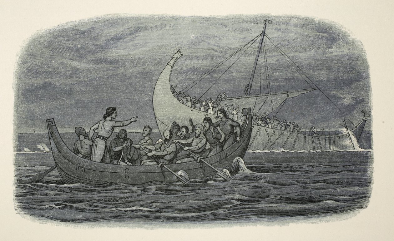 Wreck of the White Ship, from A Chronicle of England BC 55 to AD 1485, pub. Londýn, 1863 od James William Edmund Doyle