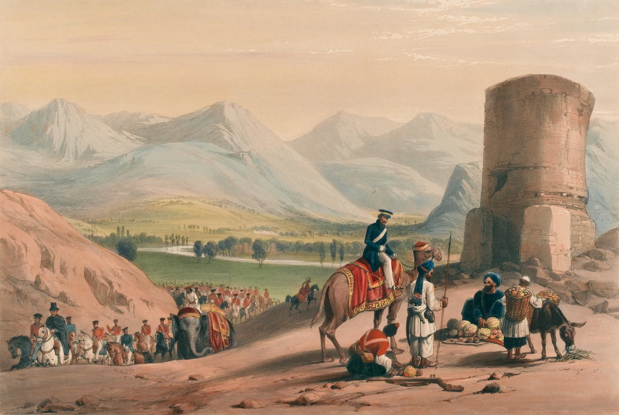 Údolí Majdanu, kolem roku 1839 (litografie, tónovaná) od James (after) Atkinson