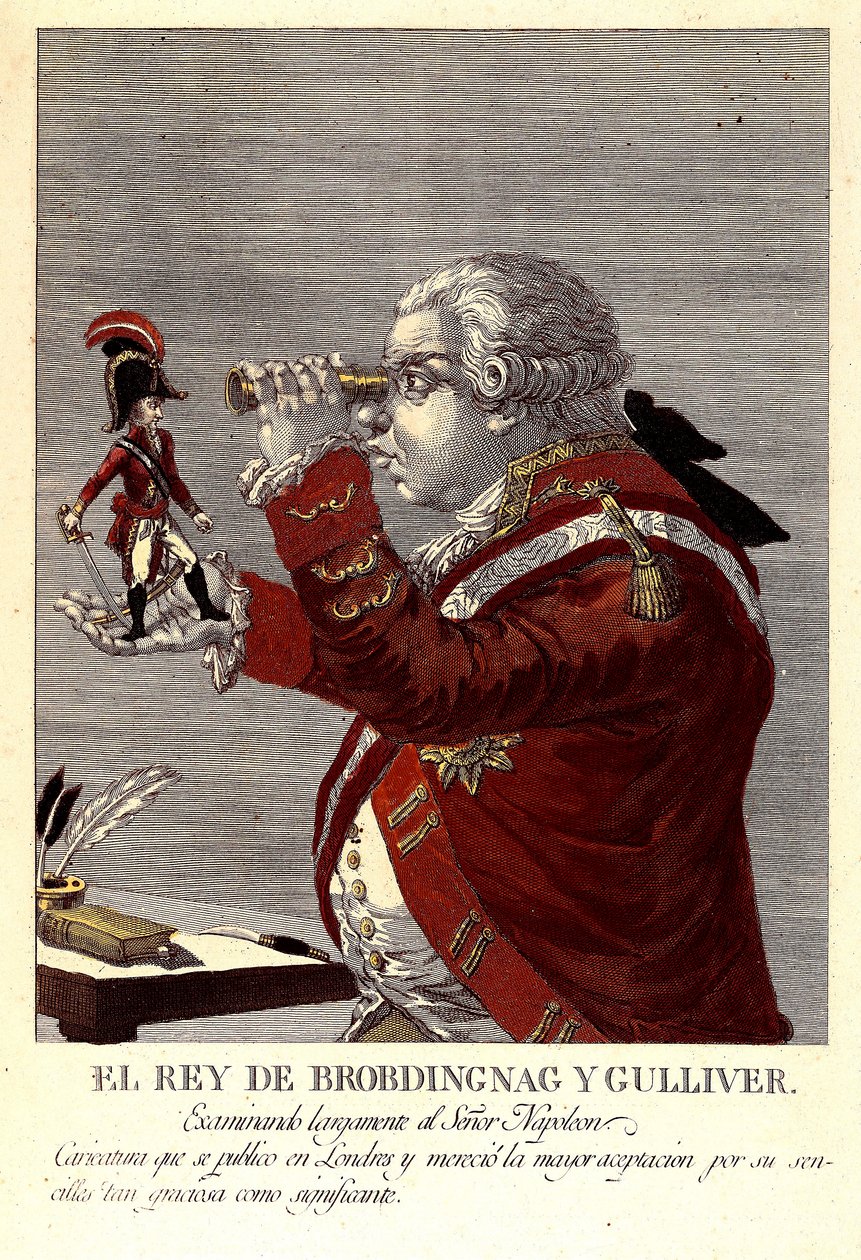 Král Brobdingnacu a Gulliveru od James (after) Gillray