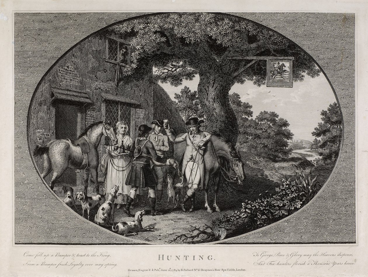 Lov, vyryl Robert Pollard (1755-1838) od James (after) Pollard