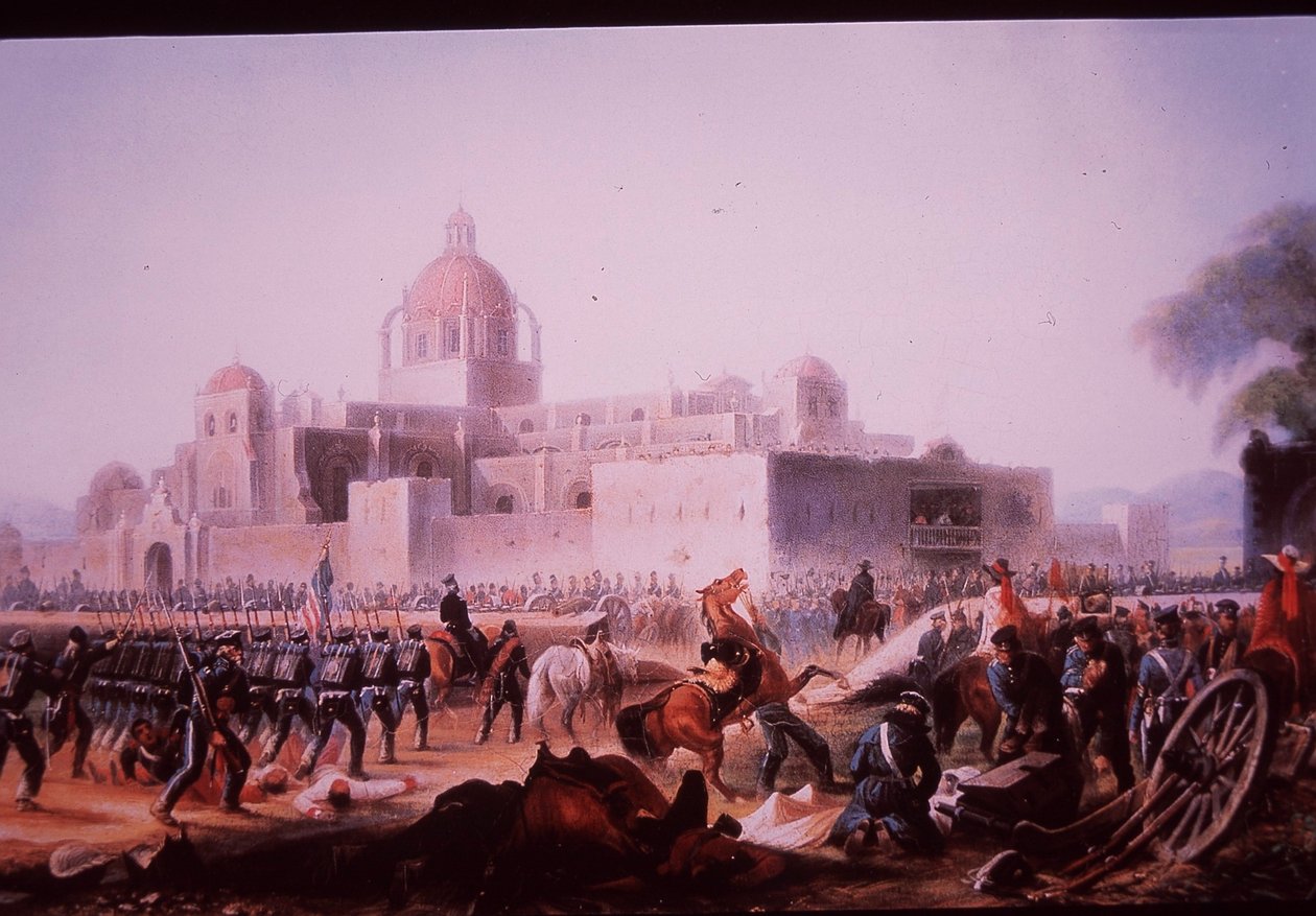 Mexicko-americká válka (1846-48), americké jednotky zaútočily na San Mateo u Churubusca od James (after) Walker