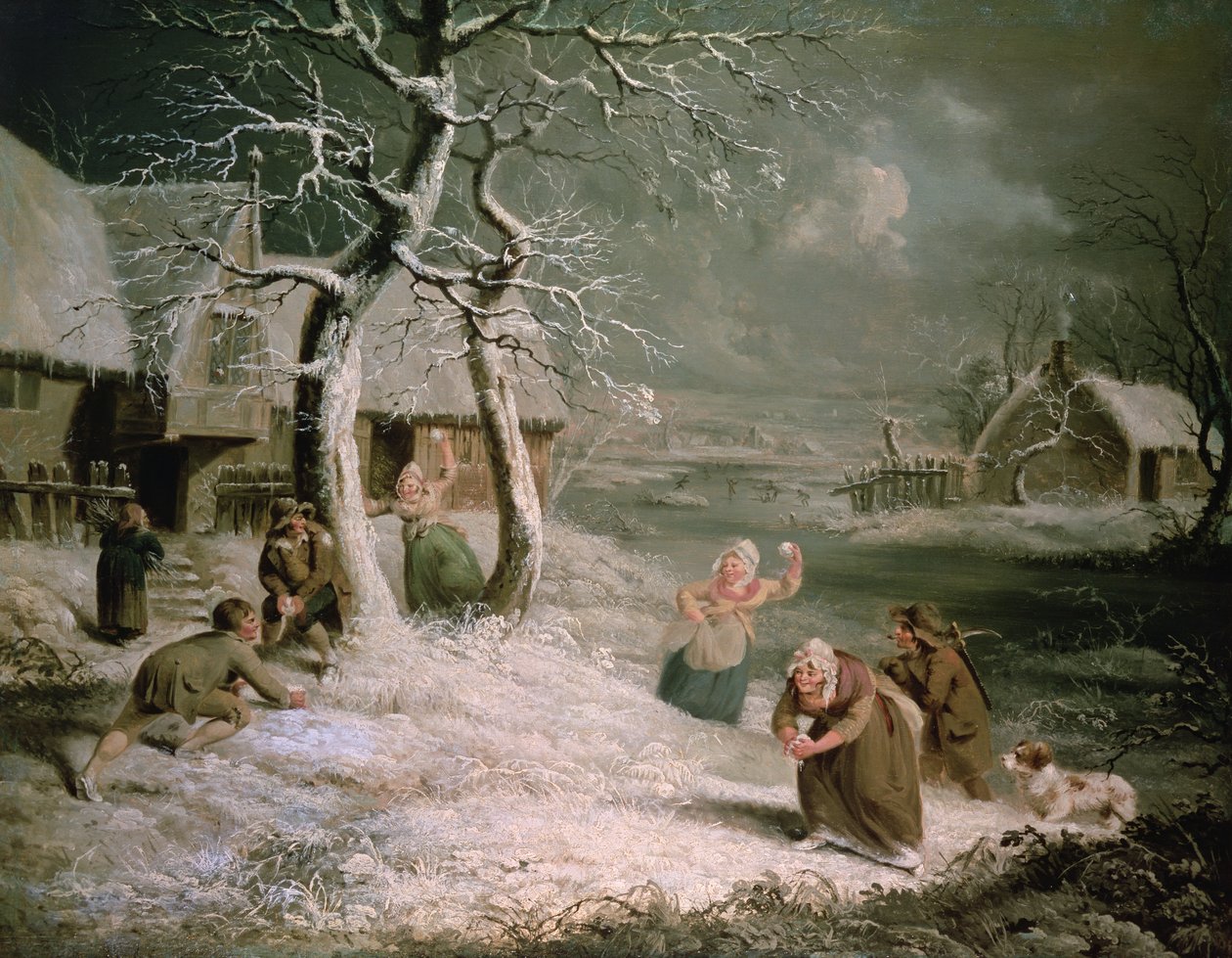 Rolníci Snowballing, cca 1790 (olej na plátně) od James (attr. to) Ward