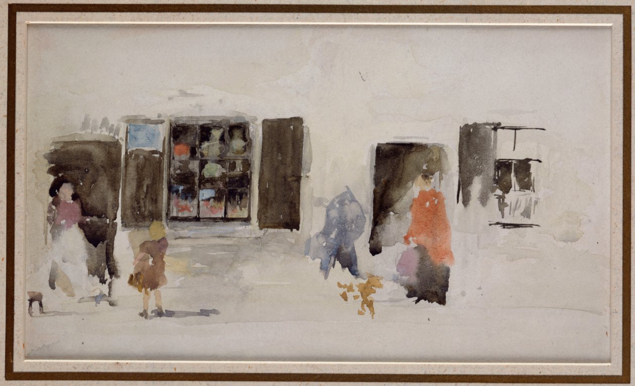 Bretaňský obchod s okenicemi od James Abbott McNeill Whistler