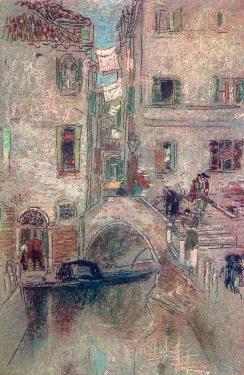 A Bye Canal, Benátky, 19. století, 1904. od James Abbott McNeill Whistler