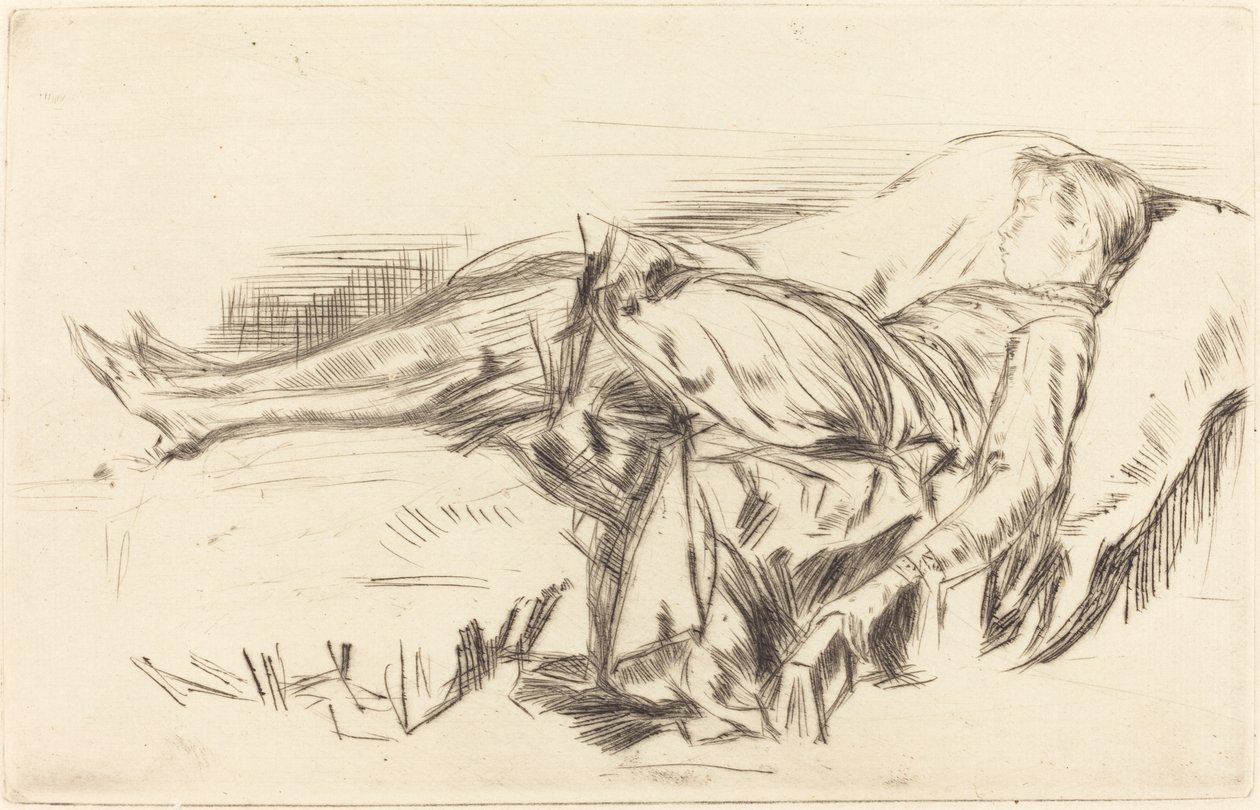 Dítě na gauči, č.2, c. 18731875. od James Abbott McNeill Whistler