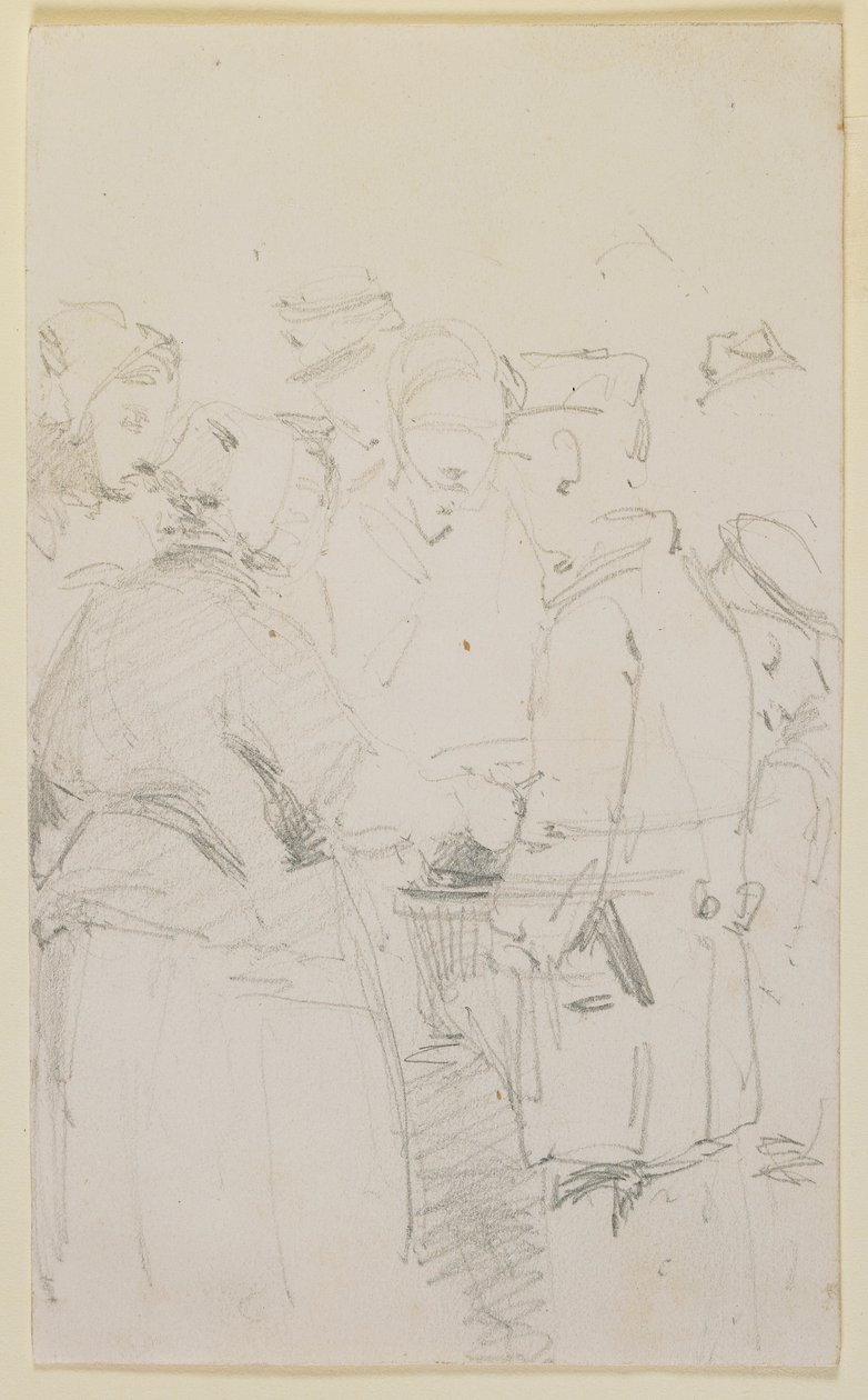 A Group of Figures around a Brazier, 1858. od James Abbott McNeill Whistler