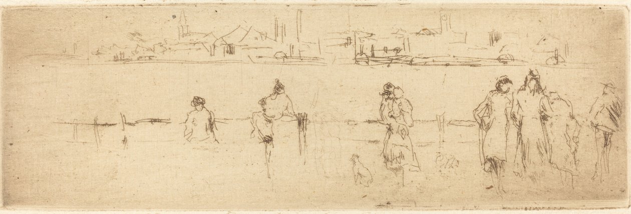 Skica na nábřeží. od James Abbott McNeill Whistler
