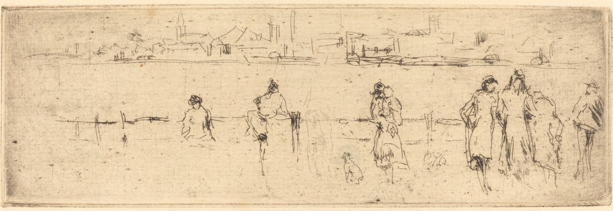 Náčrt na nábřeží, c. 18841886. od James Abbott McNeill Whistler
