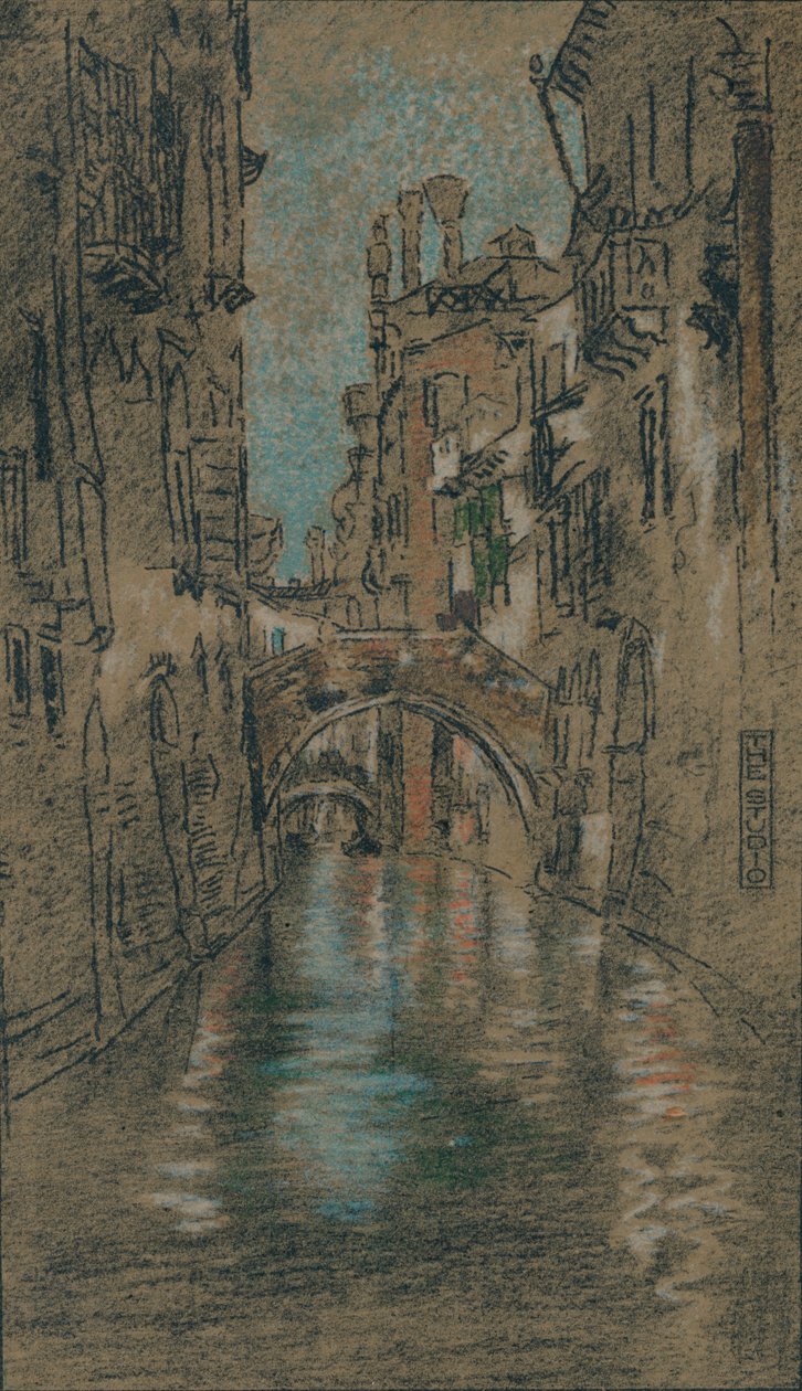 Benátský kanál, c1880 od James Abbott McNeill Whistler