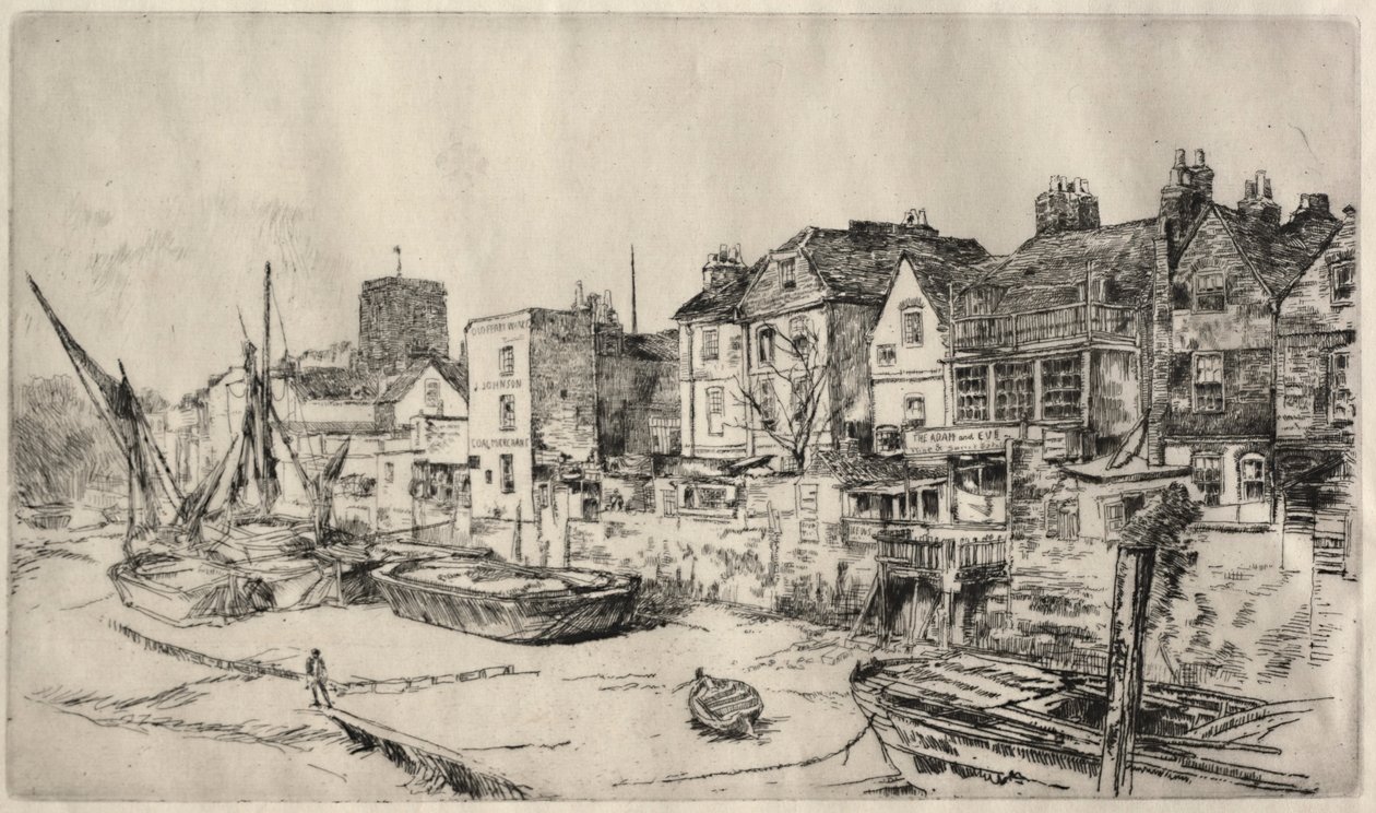 Hospoda Adam a Eva, Old Chelsea. od James Abbott McNeill Whistler
