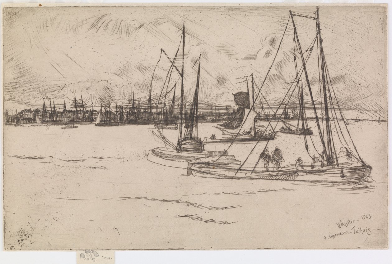 Amsterdam, z Tolhuis, 1863. od James Abbott McNeill Whistler