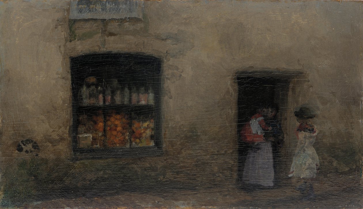 Oranžová poznámka: Cukrárna, 1883 nebo 1884. od James Abbott McNeill Whistler
