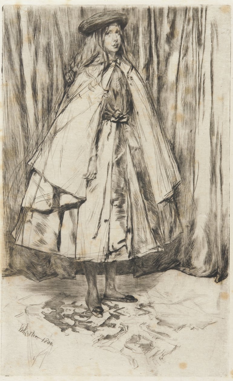 Annie Haden, 1860 (suchá jehla na papíře) od James Abbott McNeill Whistler