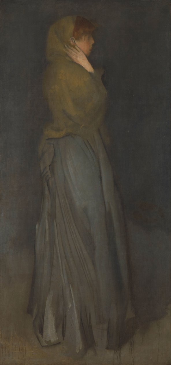 „Aranžmá ve žluté a šedé“: Effie Deans od James Abbott McNeill Whistler