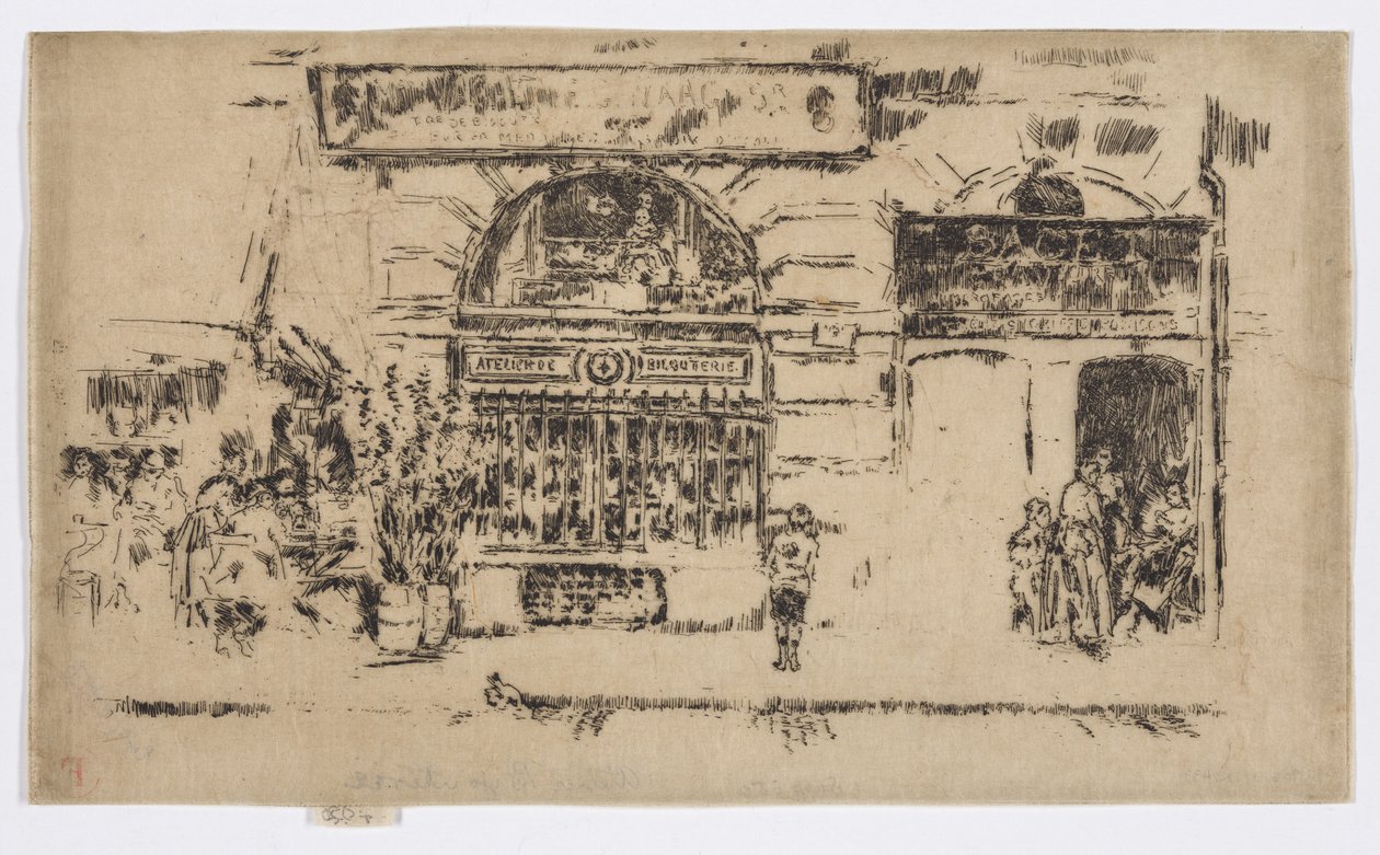 Atelier de Bijouterie, asi 1892-93 (lept; tuš na papíře) od James Abbott McNeill Whistler