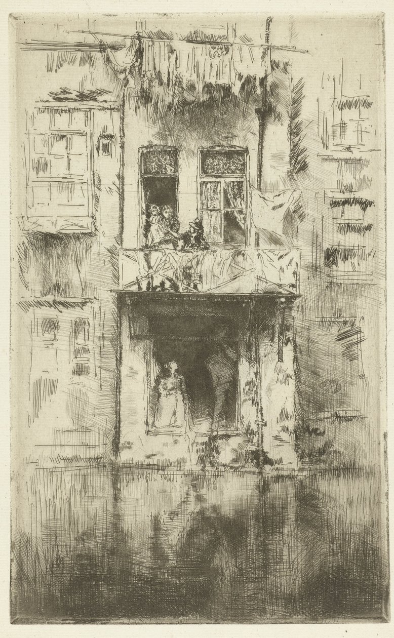 Balkon domu v Amsterdamu Balkon, Amsterdam od James Abbott McNeill Whistler