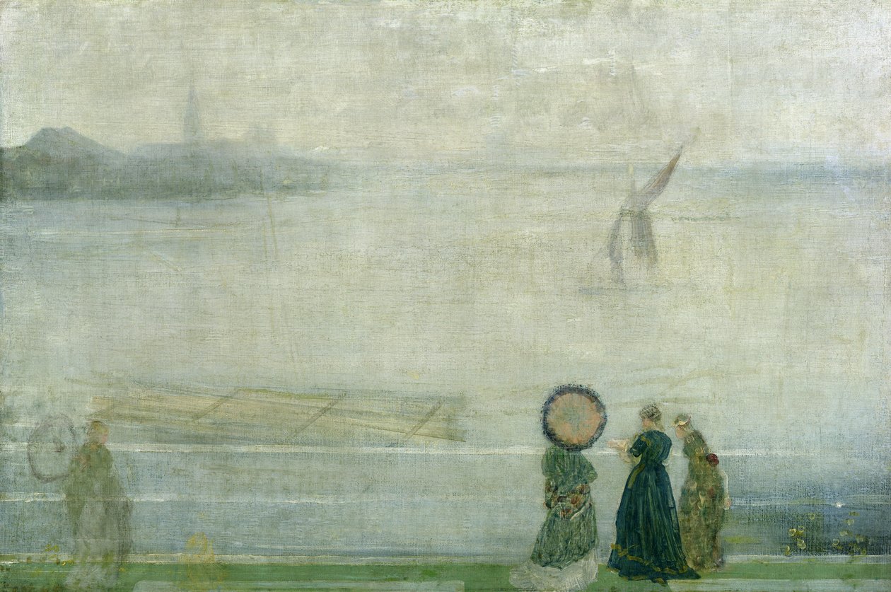 Battersea Reach z Lindsey Houses, kolem 1864-71 od James Abbott McNeill Whistler