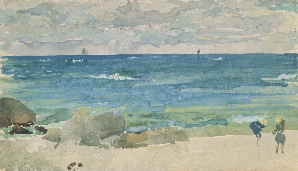Plážová scéna se dvěma postavami, 1885-90 od James Abbott McNeill Whistler