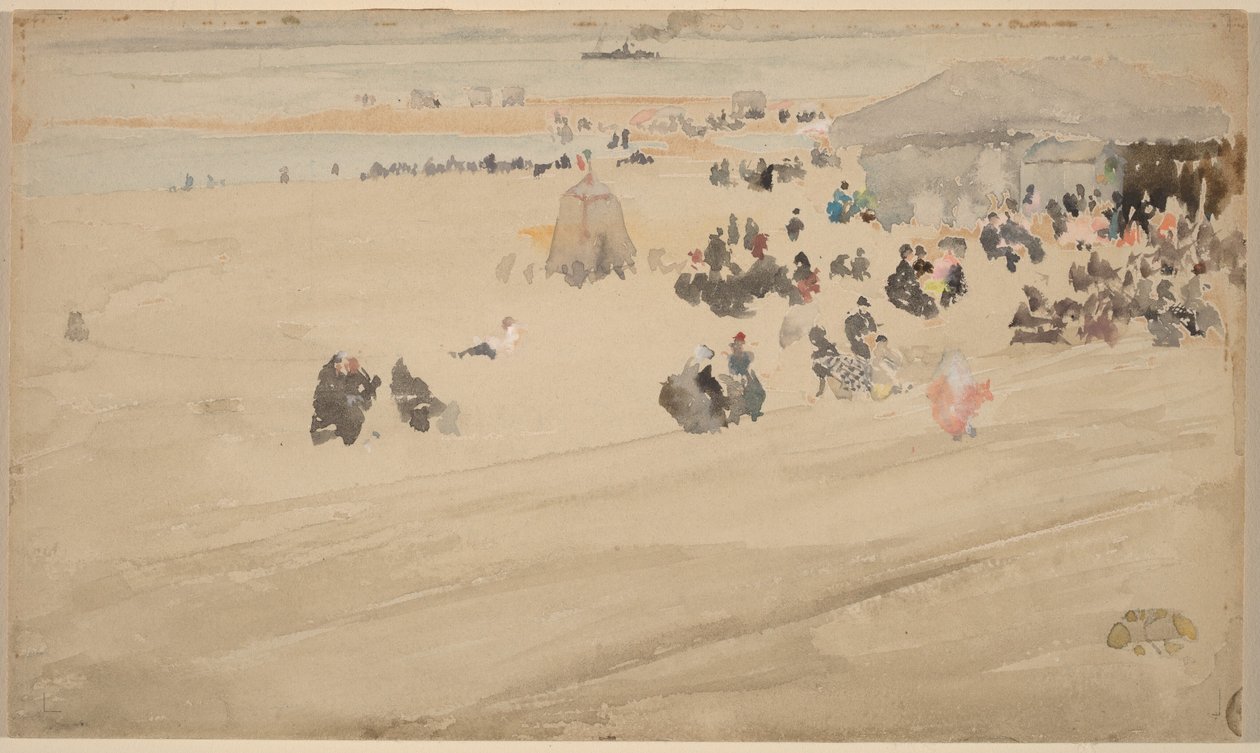 Plážová scéna, pravděpodobně 1885 (akvarel) od James Abbott McNeill Whistler