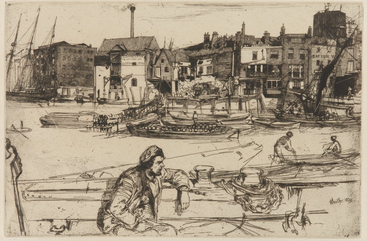 Přístaviště černých lvů, 1859. od James Abbott McNeill Whistler