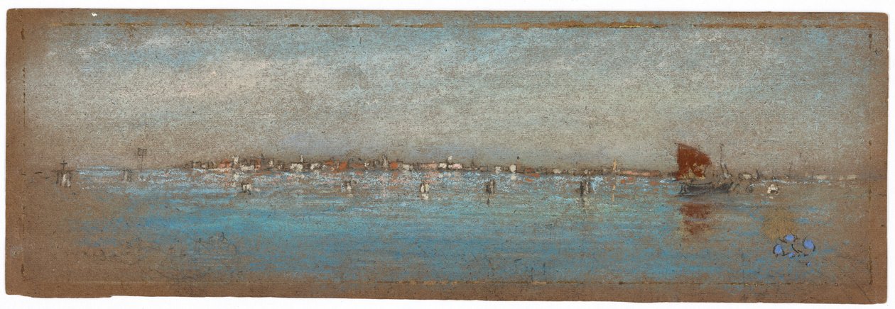 Modrá a stříbrná - Ostrovy, Benátky, 1879-1880. od James Abbott McNeill Whistler