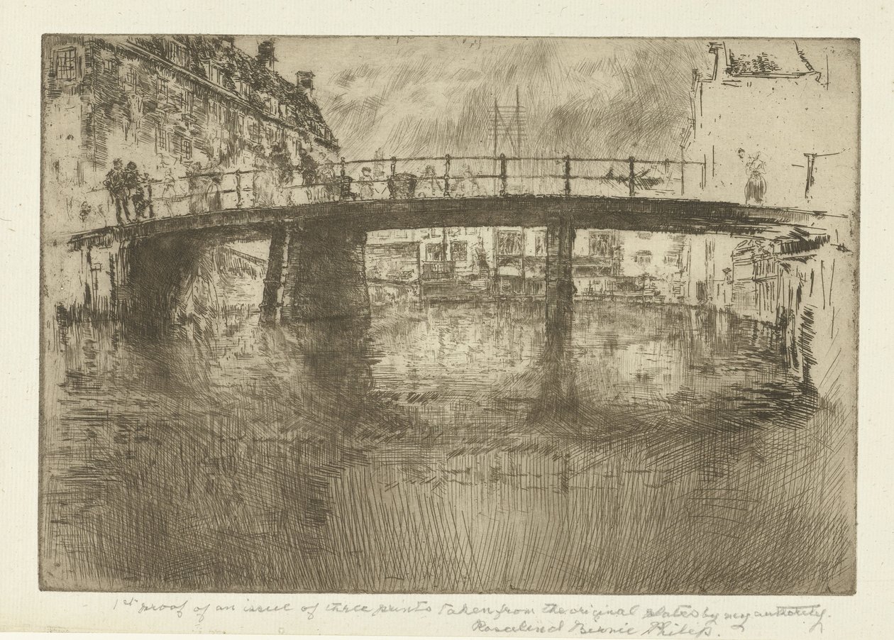 Most v Amsterdamu Most, Amsterdam od James Abbott McNeill Whistler