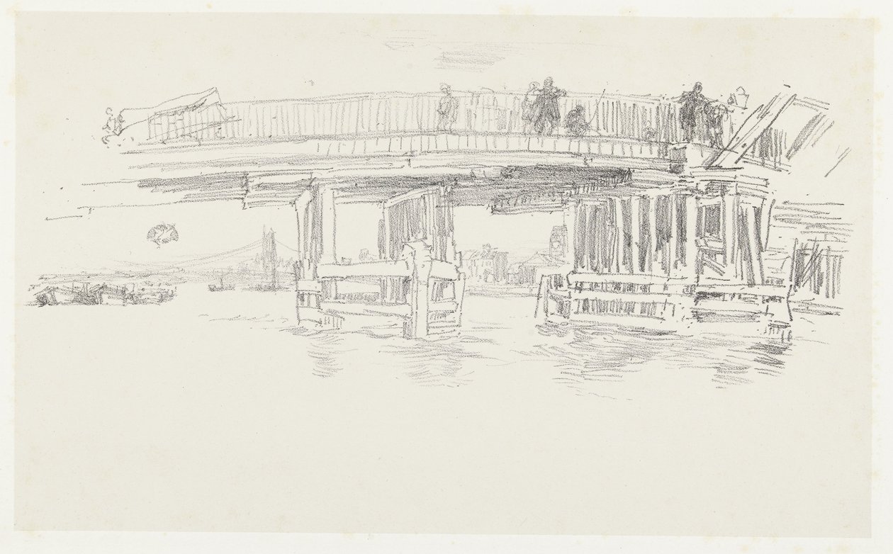 Most přes Temži Starý most Battersea od James Abbott McNeill Whistler