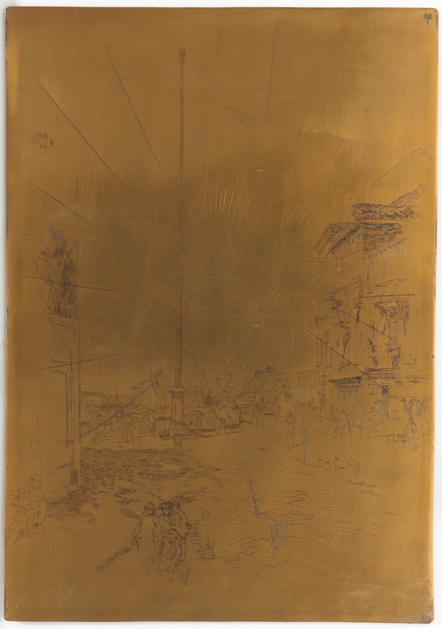 Zrušená tisková deska pro Malý stožár, 1879-1880. od James Abbott McNeill Whistler