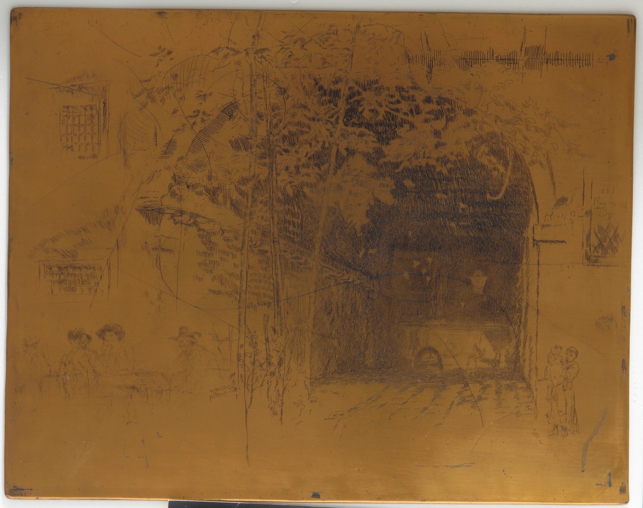 Zrušená tisková deska pro Traghetto, č. 2, 1879-1880. od James Abbott McNeill Whistler