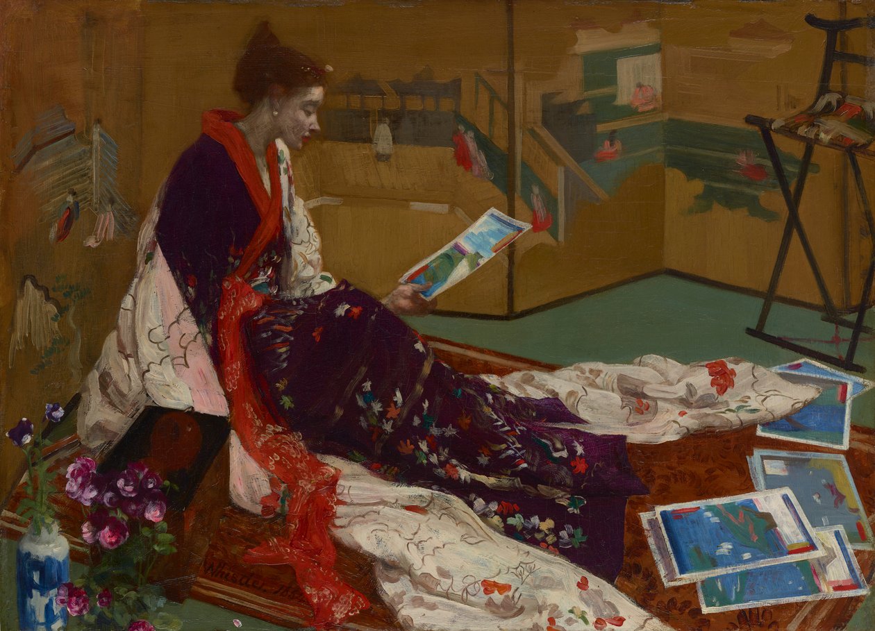 Caprice in Purple and Gold: The Golden Screen, 1864. od James Abbott McNeill Whistler