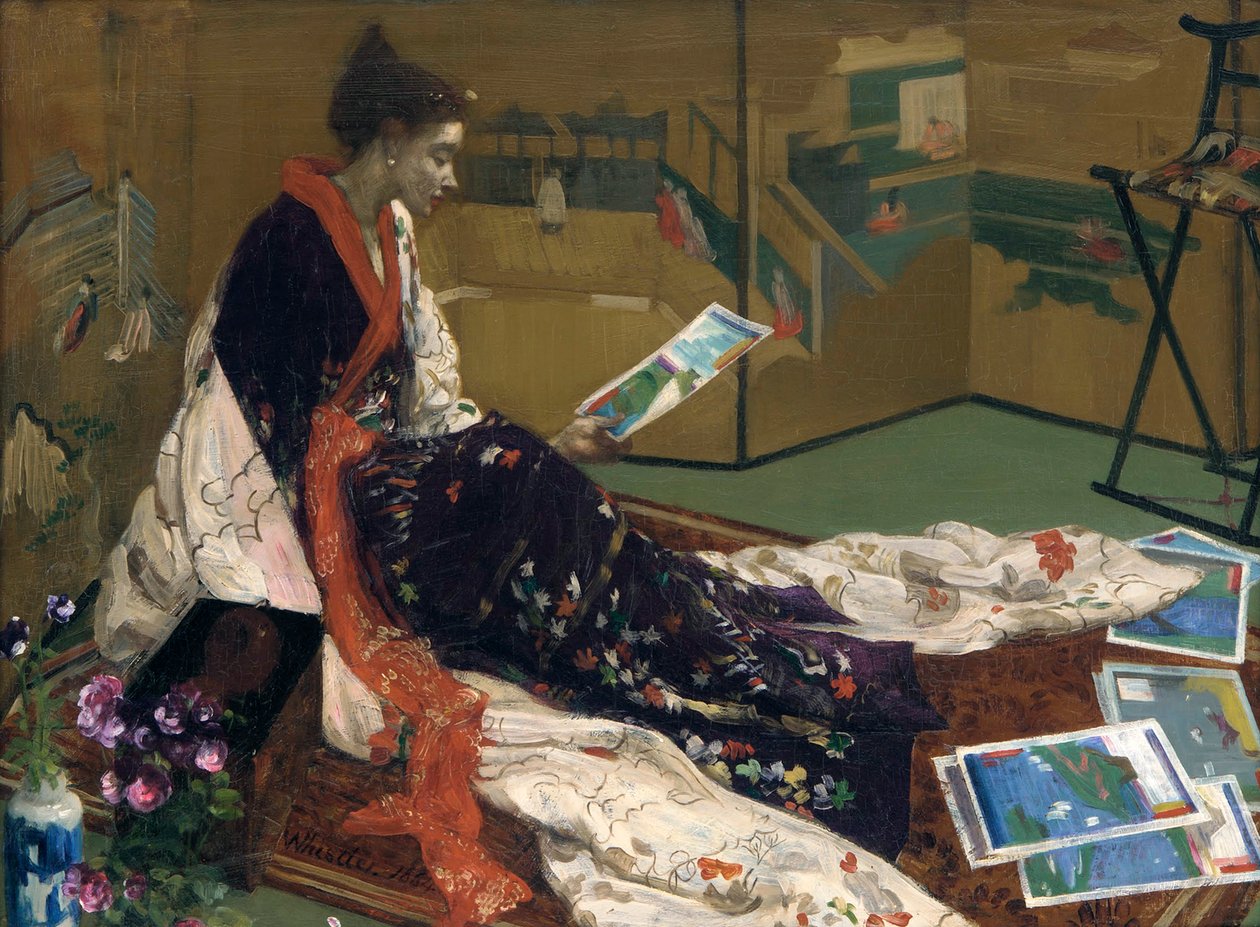 Caprice in Purple and Gold: The Golden Screen, 1864 od James Abbott McNeill Whistler