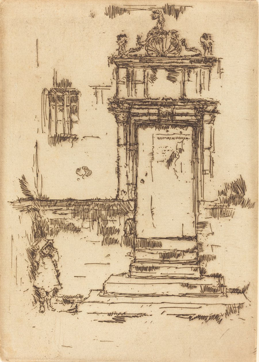 Kaple Doorway, Montresor, 1888. od James Abbott McNeill Whistler