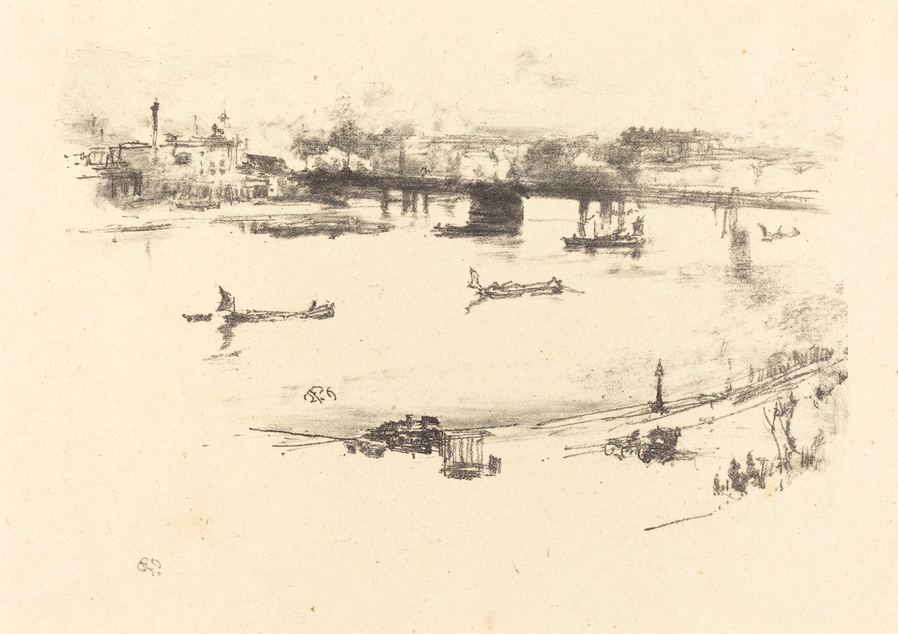 Železniční most Charing Cross, 1896. od James Abbott McNeill Whistler