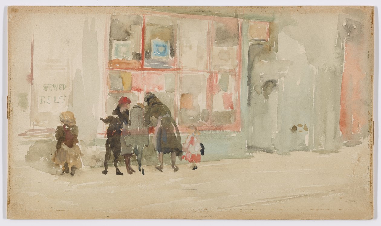 Děti z Chelsea, asi 1897 (akvarel na papíře) od James Abbott McNeill Whistler