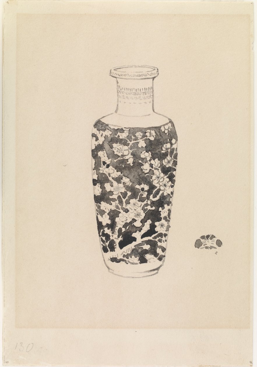 Válcová váza se silným hrdlem, 1876. od James Abbott McNeill Whistler