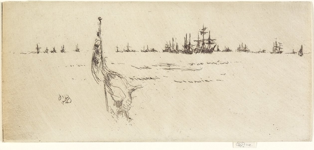 Namáčení vlajky, 1887 od James Abbott McNeill Whistler