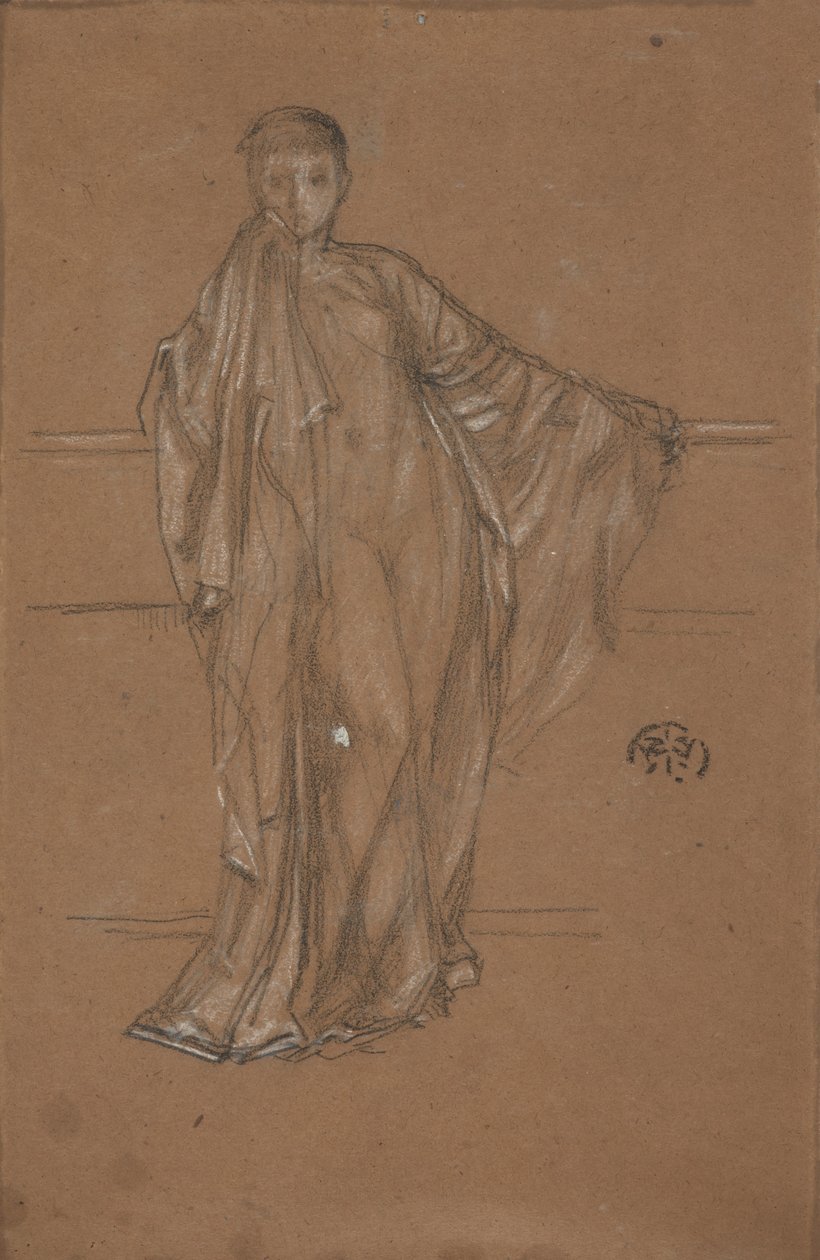 Zahalená postava u zábradlí, 1868-1870. od James Abbott McNeill Whistler
