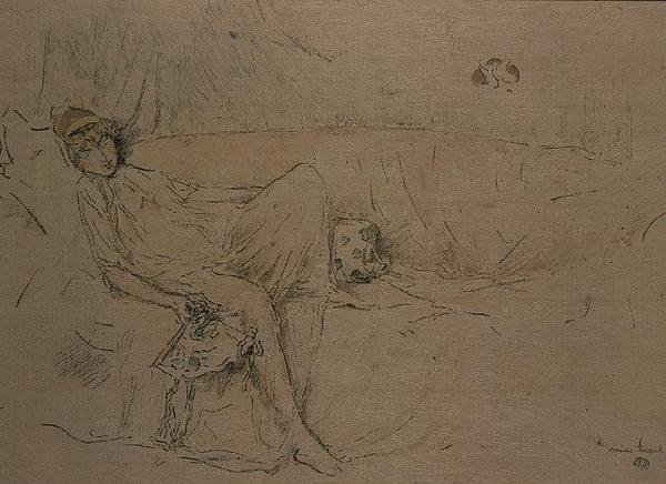 Zahalená postava ležící (litho) od James Abbott McNeill Whistler