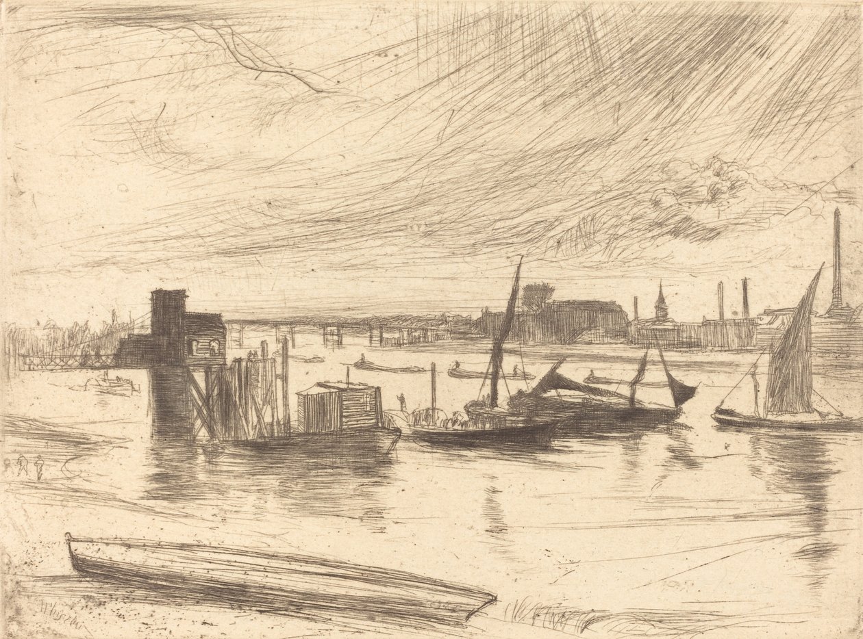 Brzy ráno, Battersea, 1861. od James Abbott McNeill Whistler