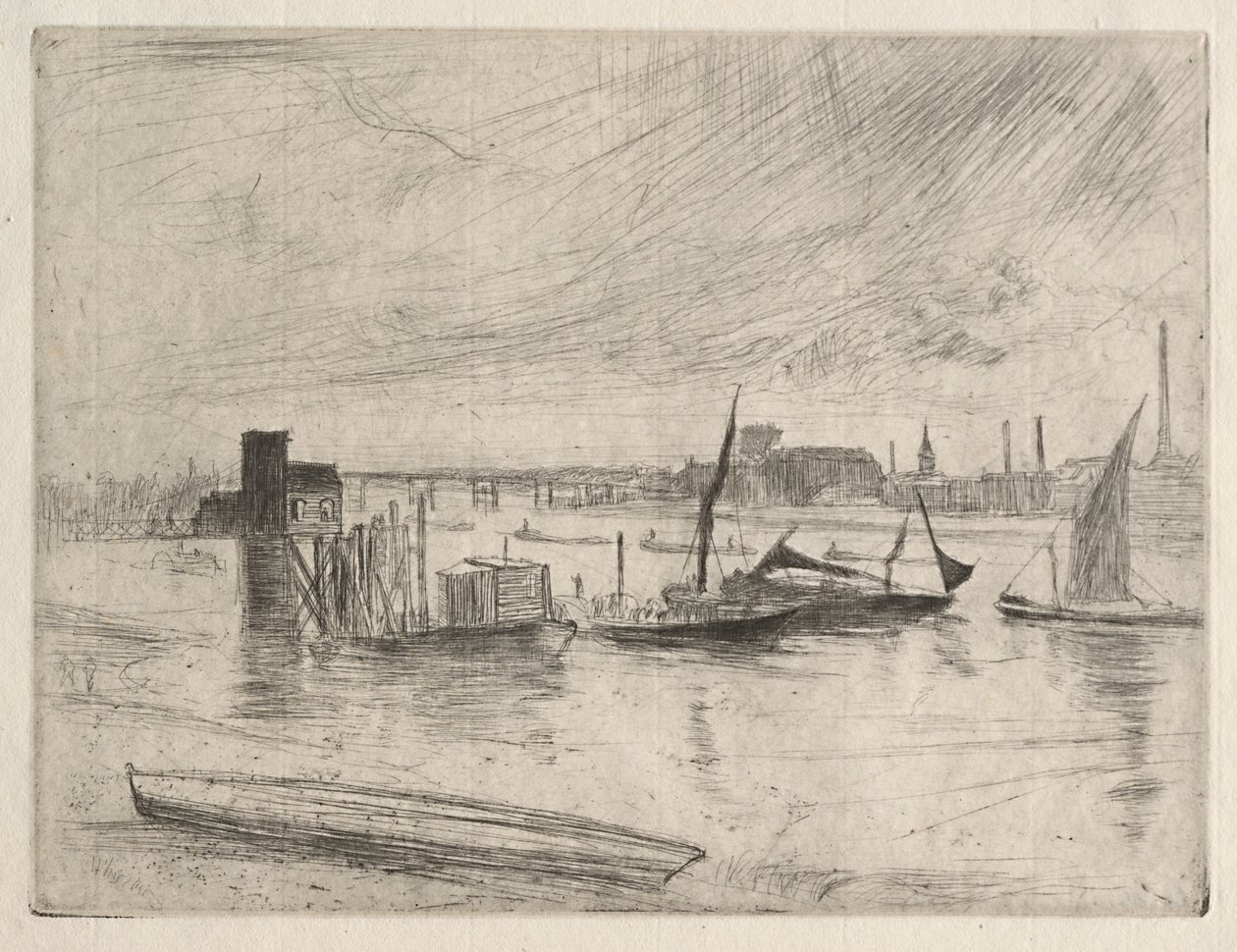 Brzy ráno Battersea, 1861. od James Abbott McNeill Whistler