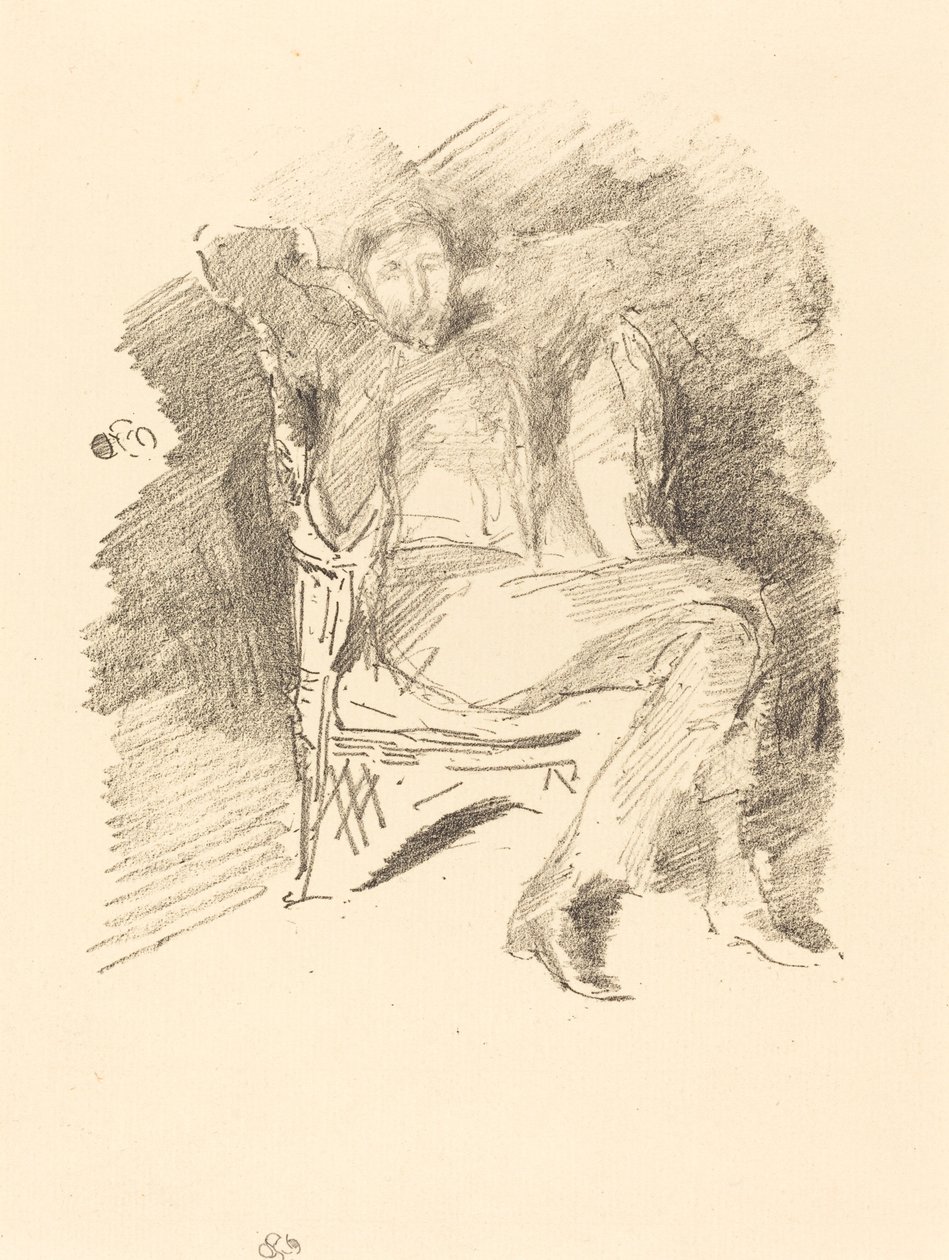 Firelight: Joseph Pennell, č. 1, 1896. od James Abbott McNeill Whistler