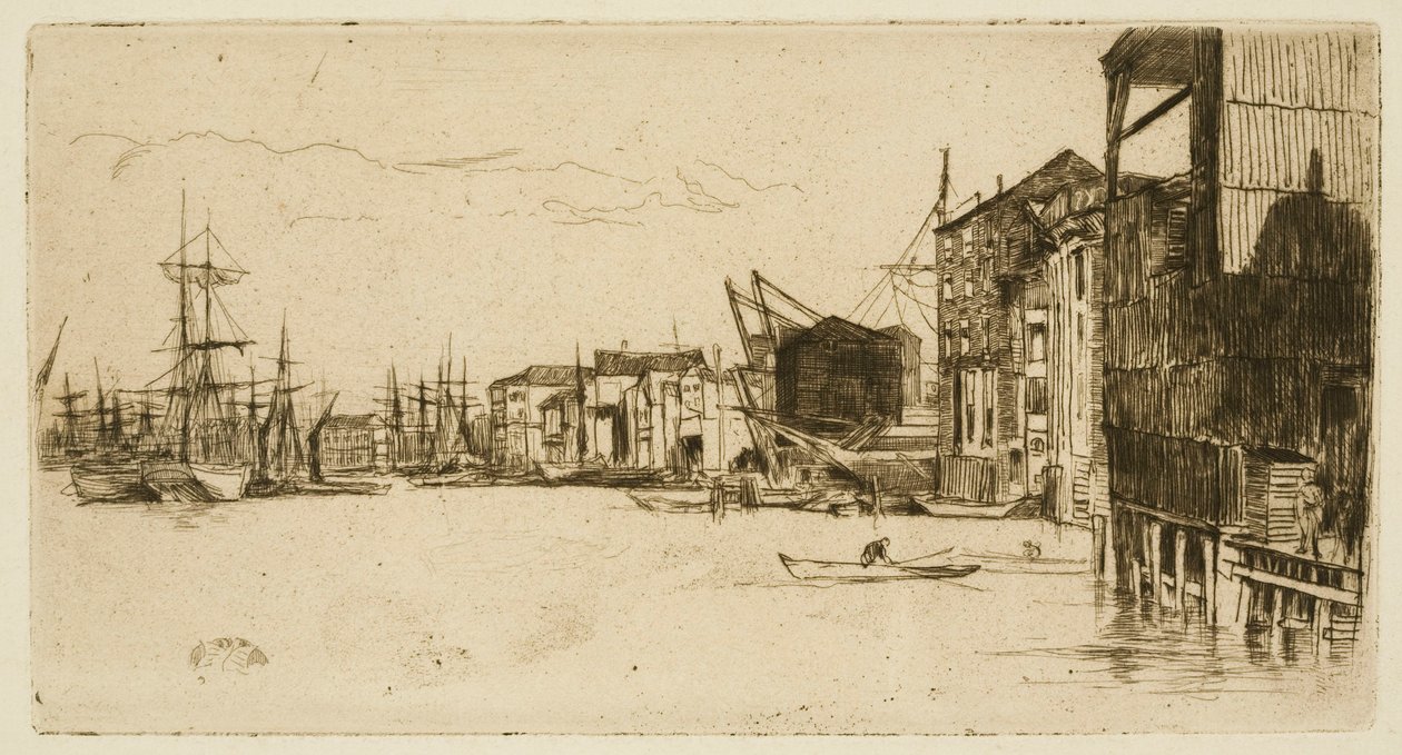 Free Trade Wharf v Londýně od James Abbott McNeill Whistler