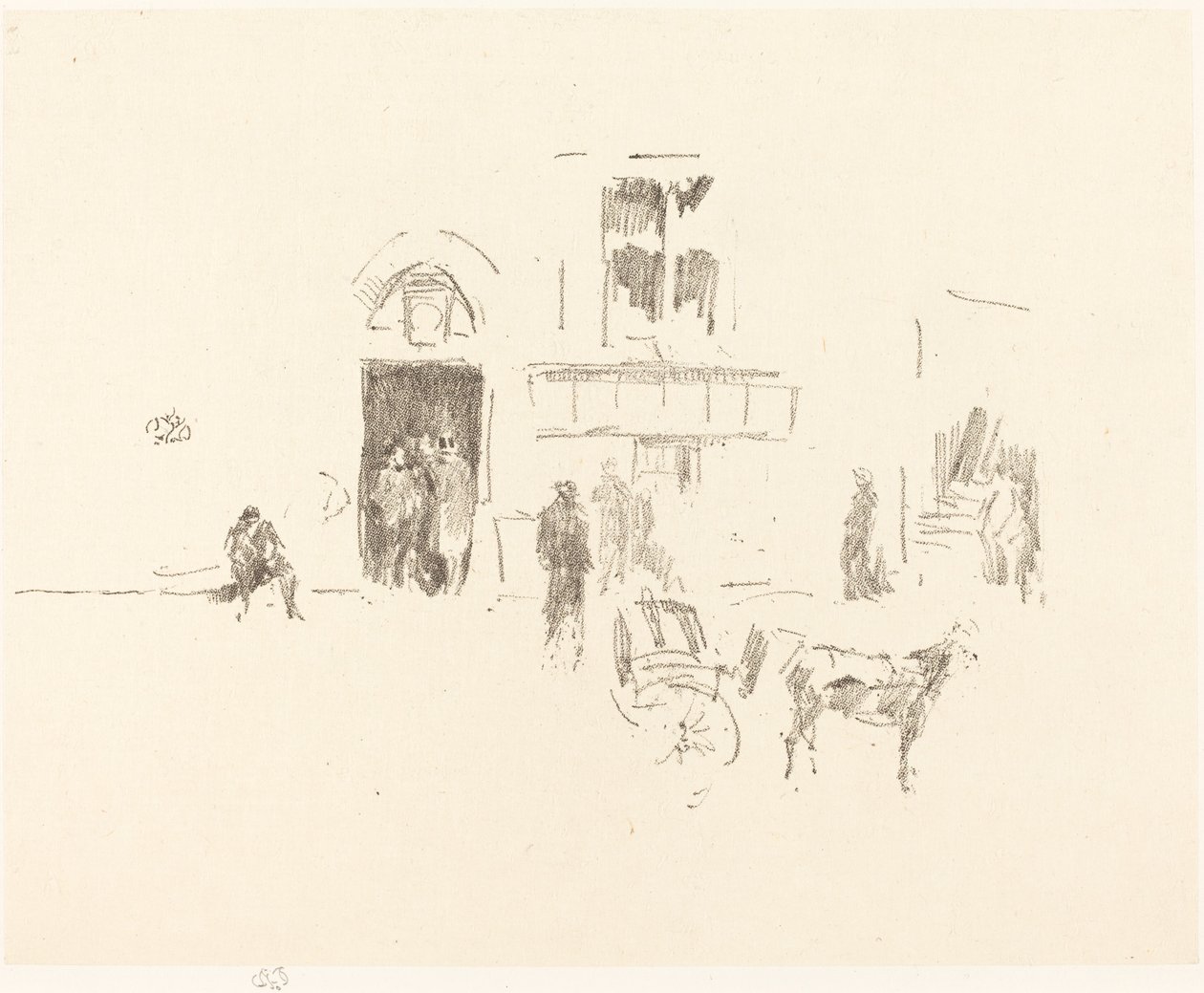Gaiety Stage Door, 18791887. od James Abbott McNeill Whistler